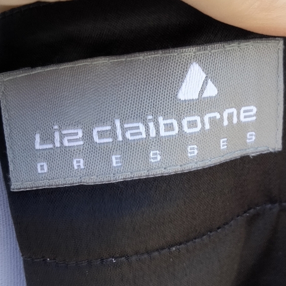 Liz Claiborne Black Structured Shoulder Dress – Size 6, Like New - Picture 6 of 9
